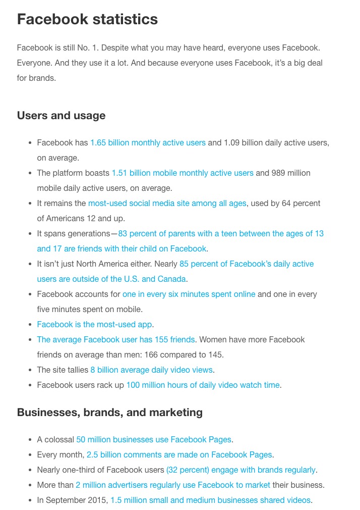 125 Essential Social Media Statistics Every Marketer Should Know in 2016